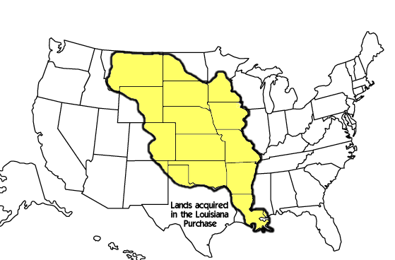 Territorio adquirido en la compra de Luisiana